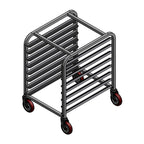 Thumbnail image #1 for Winholt Equipment AL-1808-H-32H Mobile Aluminum Half-Height Pan Rack, 8-Slide, for 18" x 26" Trays