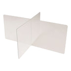 Thumbnail image #1 for Eagle Group BGTD-2460-4 Freestanding Plexiglass Table Breath Shield, 4-Section Divider, 60" W x 30" L x 24" H