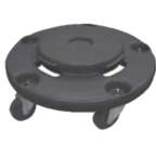 Thumbnail image #1 for GSW USA C-TD18 Twist-Off Trash Container Dolly, 18" Diameter x 6-1/4"H, 300 lb Capacity, 5 Swivel Casters