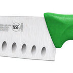Thumbnail image #1 for Thunder Group SLKF408GR 7-Inch Forged Santoku Knife with Hollow-Ground Blade and Green Polypropylene Handle Case of 6