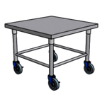 Thumbnail image #1 for Pacific Stainless Products MES243030CO Stainless Steel Equipment Stand, Open Base, on Casters, 24"W x 30"D x 30"H