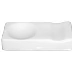 Thumbnail image #1 for International Tableware Pacific MD-102 Rectangular Porcelain Spoon/Chopstick Rest, Bright White, 3 x 1-3/8 in Case of 4 Dozen