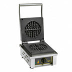 Thumbnail image #1 for Equipex LLC Roller Grill GES75 Commercial Electric Waffle Maker, Single, Cast Iron Round Grid, Thermostatic Controls