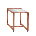 Thumbnail image #1 for Eastern Tabletop Z9901SC Collapsible Table Frame with Locking Casters, One-Tile, Copper, 22"W x 31"D x 32"H