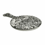 Thumbnail image #1 for G.E.T. Lapis 15019052034 Round Melamine Serving Board with Handle, 15-1/4"L x 9-3/5"W x 1/2"H Case of 6