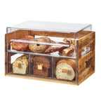 Thumbnail image #2 for Cal-Mil Madera 3624-99 2-Tier Acrylic & Wood Bread Display Case, 20-1/4"W x 12-3/4"D x 13-1/4"H
