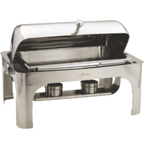 Thumbnail image #1 for Alegacy Foodservice Products Savoir AL500AE Full-Size Electric Stainless Steel Chafing Dish with Roll-Top Dome Cover