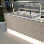 Thumbnail image #1 for Oscartek Rosa Pro ROSA PRO F1300 Refrigerated Fish Display Case, 51", Straight Glass, Stainless Steel Interior, Self-Contained Refrigeration