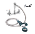 Thumbnail image #3 for Krowne Royal Series Low-Lead 8-Inch Center Wall-Mount Utility Spray Assembly with 72-Inch Hose