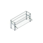 Thumbnail image #1 for Randell RS AFS-DTSS-86 86-Inch Double-Tier Single-Sided Adjustable Food Shield with Tempered Glass and Stainless Steel Frame