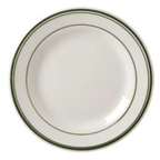 Thumbnail image #1 for Vertex China Del Mar Green DMG-8 9" Round Vitrified China Plate, Wide Rim, Rolled Edge Case of 2 Dozen