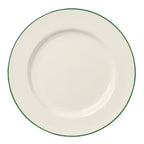 Thumbnail image #1 for Steelite International HL Ivory HL20163930 Round China Plate, Rolled Edge, Green Line, 6-1/4 in Case of 3 Dozen