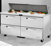 True SPEC Series 60-Inch 2-Section Sandwich/Salad Prep Table with 4 Locking Drawers