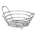 Thumbnail image #1 for TableCraft Products H71758 Round Heavyweight Chrome-Plated Metal Serving Basket, 8" Diameter Case of 6
