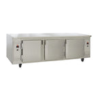 Thumbnail image #1 for Utility Refrigerator CHHC-90-3S-D Three-Section Freestanding Reach-In Hot Food Holding Cabinet, Stainless Steel, Universal Pan