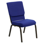 Thumbnail image #1 for Flash Furniture Hercules XU-CH-60096-NVY-GG Stacking Church Chair, Navy Blue Polyester Upholstery, 800 lb Weight Capacity