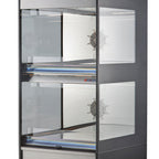 Thumbnail image #1 for Flexeserve 2T-600X Countertop Heated Food Display Cabinet, Stainless Steel & Glass, 2 Shelves, Self-Service, 23.6"W