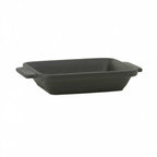 Thumbnail image #1 for Tuxton China DuraTux®© DBS-070A Rectangular Ceramic Side Dish, 7 oz, 6-5/8", 2 Lug Handles, Matte Black 1 Dozen