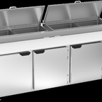 Thumbnail image #6 for Beverage-Air DP93HC 93-Inch Three-Section Pizza/Deli Refrigerated Prep Table