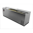 Thumbnail image #1 for Fagor Refrigeration FBC-95S 95" Flat-Top Deep-Well Horizontal Bottle Cooler, 3 Lids, Side-Mounted Compressor, 1/2 HP, Stainless Steel