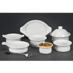 Thumbnail image #2 for Libbey Reflections 911194899 Porcelain Casserole Cover, 5-1/4" Diameter x 2-3/4"H, Flat/Dry Foot, Oven Safe to 350°F