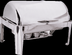 Thumbnail image #6 for Omcan USA 9.5 Quart Rectangular Stainless Steel Chafing Dish with Roll Top Cover