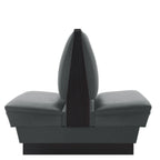 Thumbnail image #2 for ATSMFG ATS AT&S-QAD-LX42-6CH-PGR Double Restaurant Booth, 42"H, 6-Channel, Dark Walnut Elm Wood Top & End Caps, Palm Grey