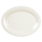 Thumbnail image #1 for Thunder Group CR213V Oval Melamine Platter, 13-1/2" x 10-1/2", Ivory Case of 3 Dozen