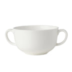 Thumbnail image #1 for Mikasa Hospitality Lola 5304709 Handle Soup Cup, 10 oz, White Bone China, Dishwasher Safe Case of 36