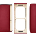 Thumbnail image #1 for ATSMFG ATS AT&S-EZS-W42-P-BRD Single Restaurant Booth, 42"H, Plain Back, Dark Walnut Elm Wood Trim, Bright Red Upholstery