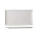 Thumbnail image #1 for CAC China Victoria VCT-13 Rectangular Porcelain Platter, 11-3/4"L x 6-5/8"W x 3/4"H, Deep Coupe Rim, Bone White 1 Dozen