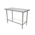 Thumbnail image #1 for ATSMFG MET MET-WT-2448 ATS MFG Stainless Steel Work Table with Undershelf, 48"W x 24"D x 35"H, 18/430 Top