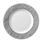 Thumbnail image #2 for Vertex China Rubicon RB-26-LGY China Pasta Bowl, 8 oz., 10-1/2" Round, Wide Rim, Linear Gray 1 Dozen
