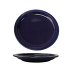 Thumbnail image #1 for International Tableware Cancun CAN-6-CB Ceramic Plate, 6-1/2" Round, Cobalt Blue, Narrow Rolled Edge Case of 3 Dozen