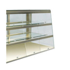 Thumbnail image #1 for RPI Industries Vienna VIDD5-27-R-SL-FD Dry Countertop Pastry Display Case, 69-7/8"W, Self-Service, Slanted Tempered Glass, 2 Shelves