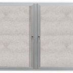 Thumbnail image #1 for AARCO Products ODCC3672R Enclosed Aluminum Bulletin Board, 72"W x 36"H, 2 Swing Doors, Vinyl Back Panel, Outdoor