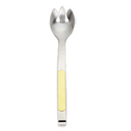 Thumbnail image #1 for Alegacy Foodservice Products Orbit 213GD Stainless Steel Serving Spoon, 11-7/8 in, Notched Hooked Handle, Gold Trim Case of 12