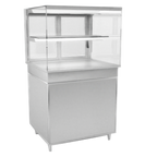 Thumbnail image #1 for RPI Industries Vienna VIHD2-27-R-SQ-CO Self-Service Hot Display, 31-1/2"W, Open Front, 1 Heated Shelf, Ceramic Glass Plate