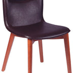Thumbnail image #1 for Tramontina USA, Inc. 14162-134 Stackable Tauari Wood Chair with Dark Brown Upholstered Seat and Back