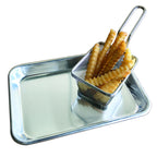 Thumbnail image #1 for G.E.T. Clipper Mill MT-960-SS Rectangular Aluminum Serving Tray, 9" x 6" x 1", Silver Case of 12