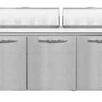Thumbnail image #2 for Continental Refrigerator Designer Line D72N18C 72-Inch Three-Section Sandwich Prep Table, 3 Doors, 18-Pan Capacity
