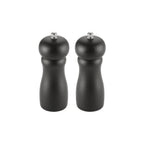 Thumbnail image #1 for CAC China PMW2-6K Pepper Mills, 6"H, Solid Hardwood, Black Matte Finish, Adjustable Metal Grinding Knob, Set of 2 Case of 24