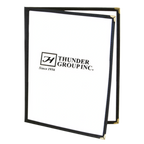 Thumbnail image #1 for Thunder Group PLMENU-2BL Double-Fold Black Plastic Menu Cover, 8-1/2" x 11" Case of 50