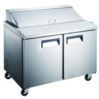 Thumbnail image #1 for Drago DRSP60-16 60.2"W Two-Door Sandwich Prep Table, 15 cu. ft., 16-Pan Top, Stainless Steel