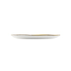 Thumbnail image #2 for CAC China Tucson TUS-614-SFL Porcelain Oval Platter, 13 x 6-1/2 in, Reactive Glaze, Sunflower 1 Dozen