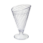 Thumbnail image #1 for G.E.T. Dessert Time ICM-26-2-CL Footed Waffle Cone Dessert Cup, 8 oz, Clear SAN Plastic Case of 2 Dozen