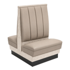 Thumbnail image #1 for ATSMFG ATS AT&S-ADD-LXL48-6CH GR6 Alex Laminate Deuce Booth, single, 30" long x 48" high, 6-channel back, Laminate Trim, removable sinuous spring