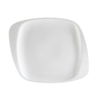 Thumbnail image #1 for CAC China White Pearl WH-9 Square Porcelain Dinner Plate, Bone White, 9-1/2 x 8-1/2 in Case of 2 Dozen