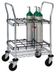 Thumbnail image #2 for Quantum Cylinder Transport and Inhalation Therapy Cart for D and E Cylinders, Chrome Plated