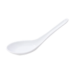 Thumbnail image #1 for Korin Inc M-C2WHITE Asian Soup Spoon, 5-1/2-Inch, White Melamine